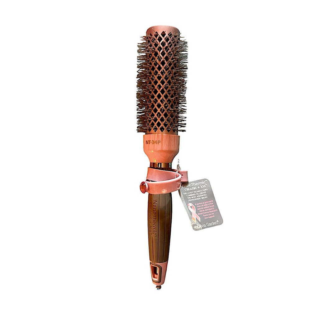 Olivia Garden NT-34P Pink Cancer Awareness Brush and Free Support Bracelet